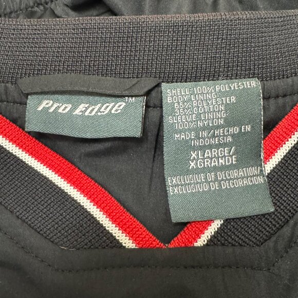 VTG Detroit Red Wings Windbreaker Jacket Men's XL Black Embroidered 90s Pro Edge - Picture 2 of 10